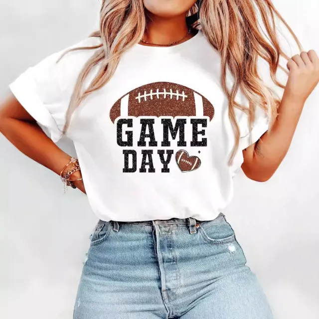 Letter print Crew neck Top Short sleeve T shirt White - Shop at LoveMi