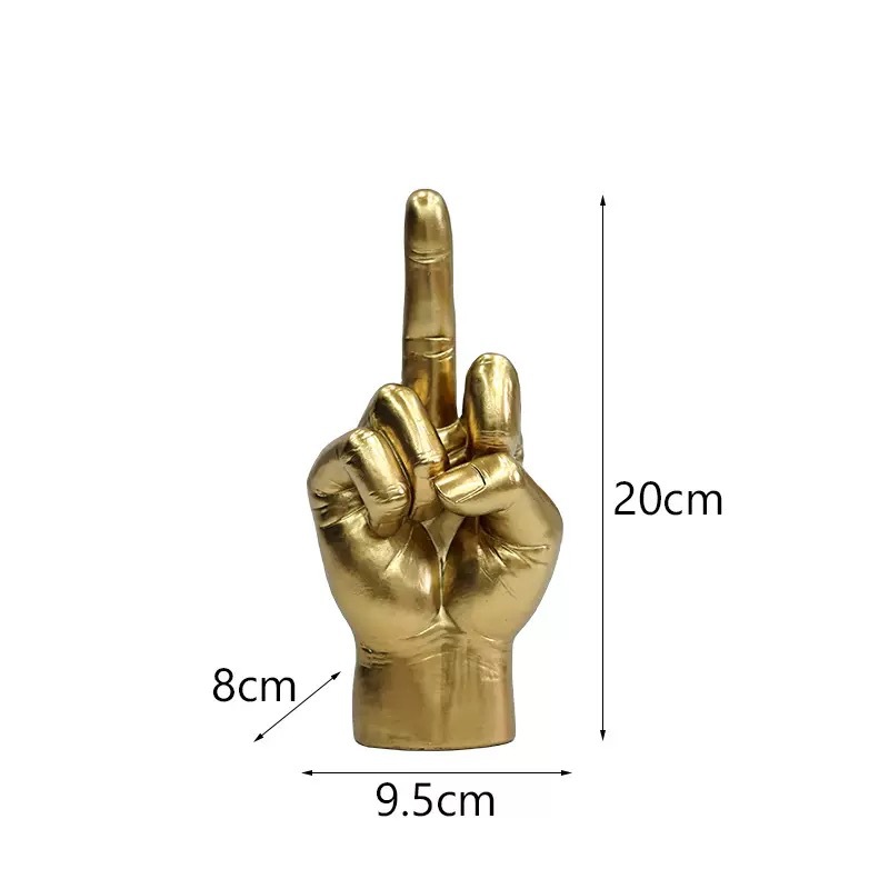 Middle-finger Gesture Resin Figurine Decoration