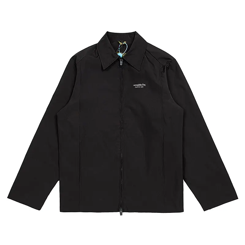 Back Letter Print Casual Coat Jacket