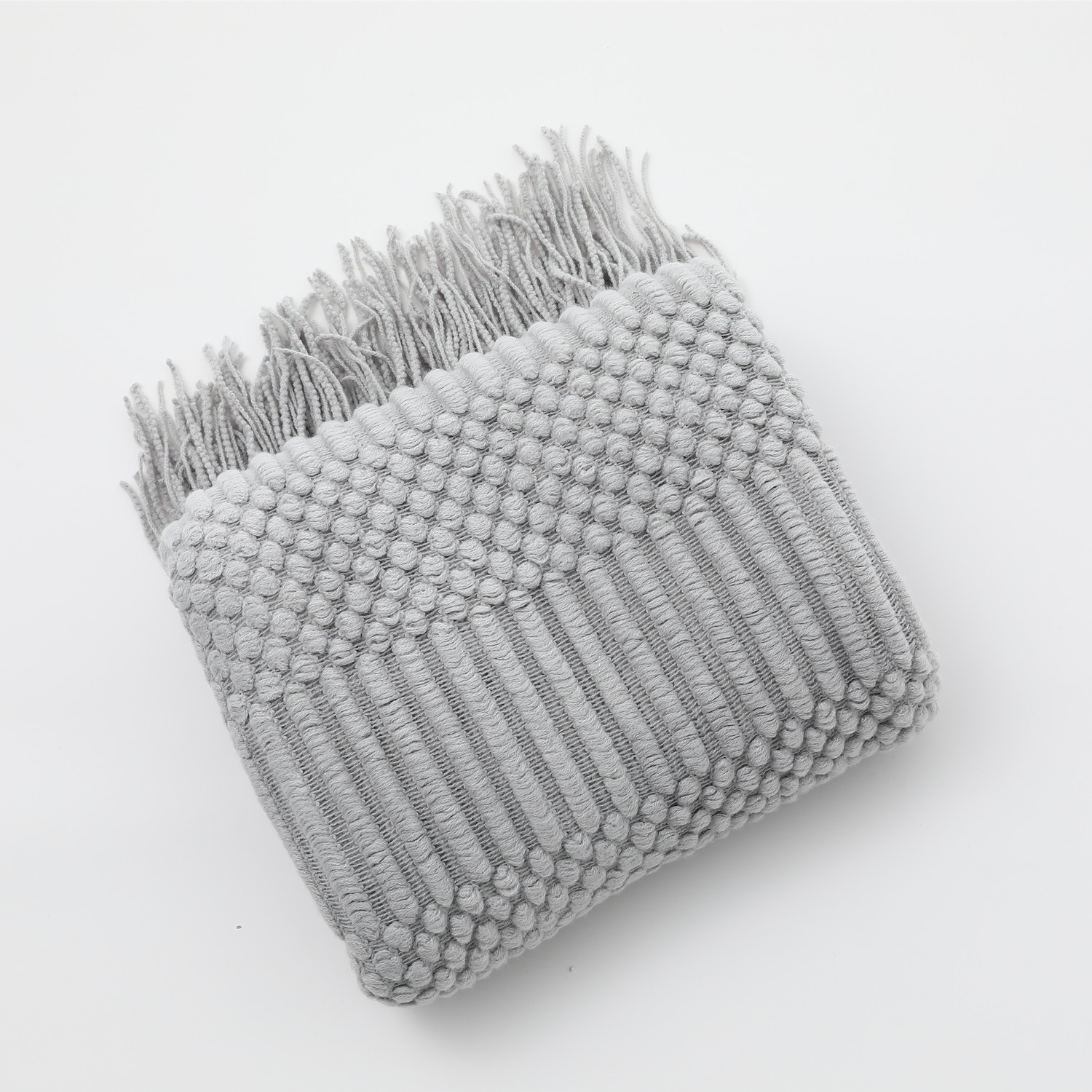 Knitted Throw Blanket with Tassels, picture 10 of 11