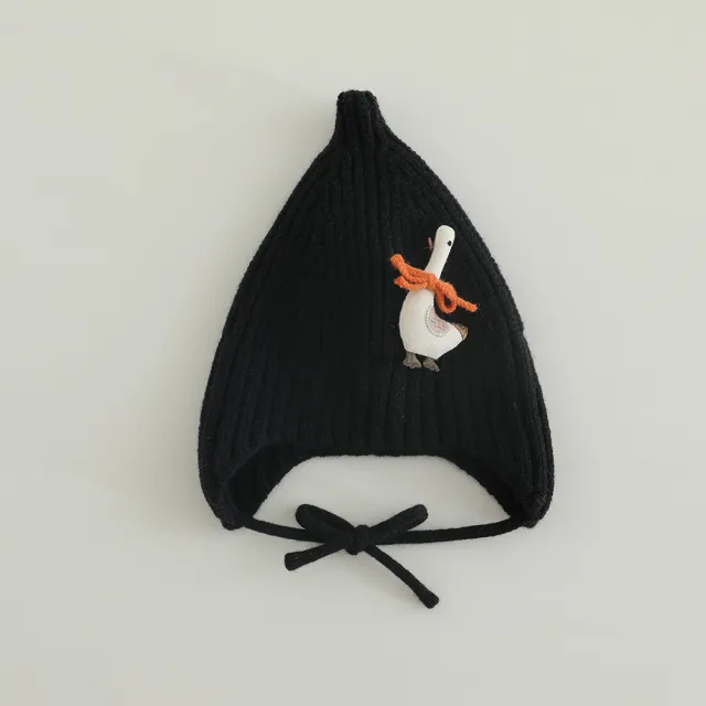 Autumn And Winter Thermal And Windproof Knitted Earlobe Hat All Black - Shop at LoveMi
