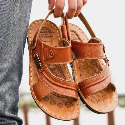 First Layer Cowhide Men's Sandals Summer Genuine Leather Sandals