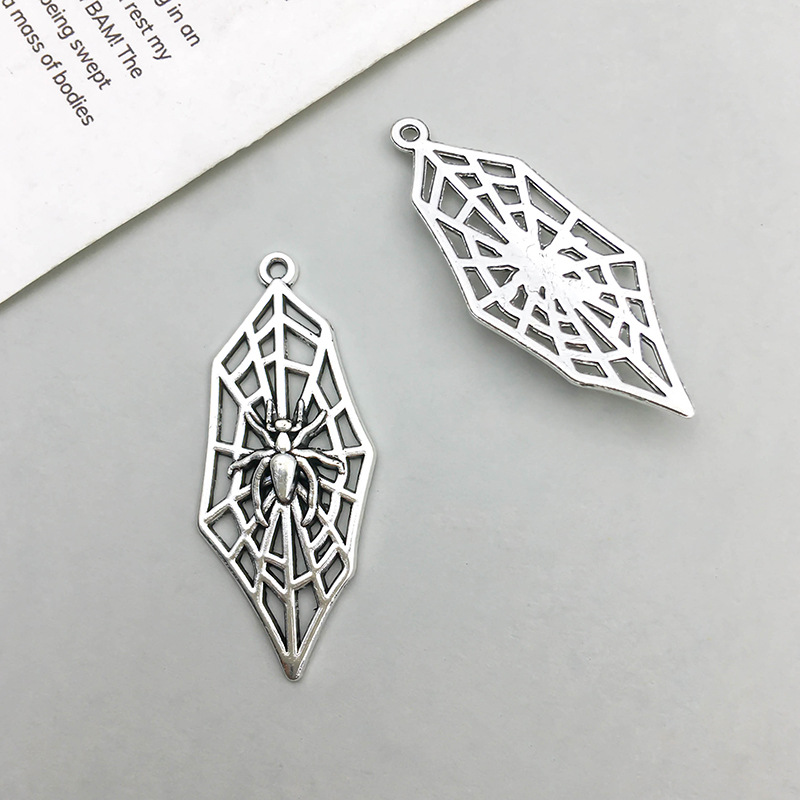 Zinc Alloy Spider Accessories Pendant Spider Web 16X38Mm - Shop at LoveMi