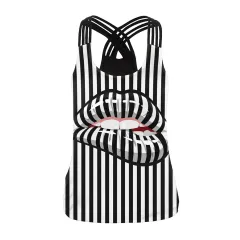 Women's Sexy Big Lips Gold Powder Digital Printed Camisole - Wb104 033 - View 1