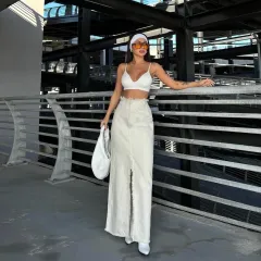 A- Line Midi Dress Women's Fashion Spring And Summer - White - View 1