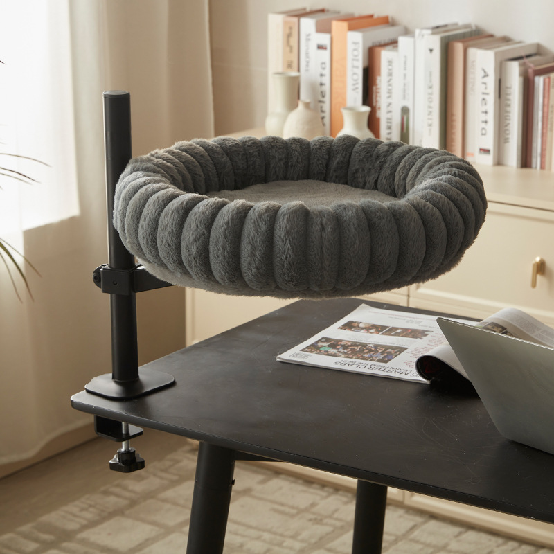 Desktop Cat Tree With Rotating Platform And Adjustable Height