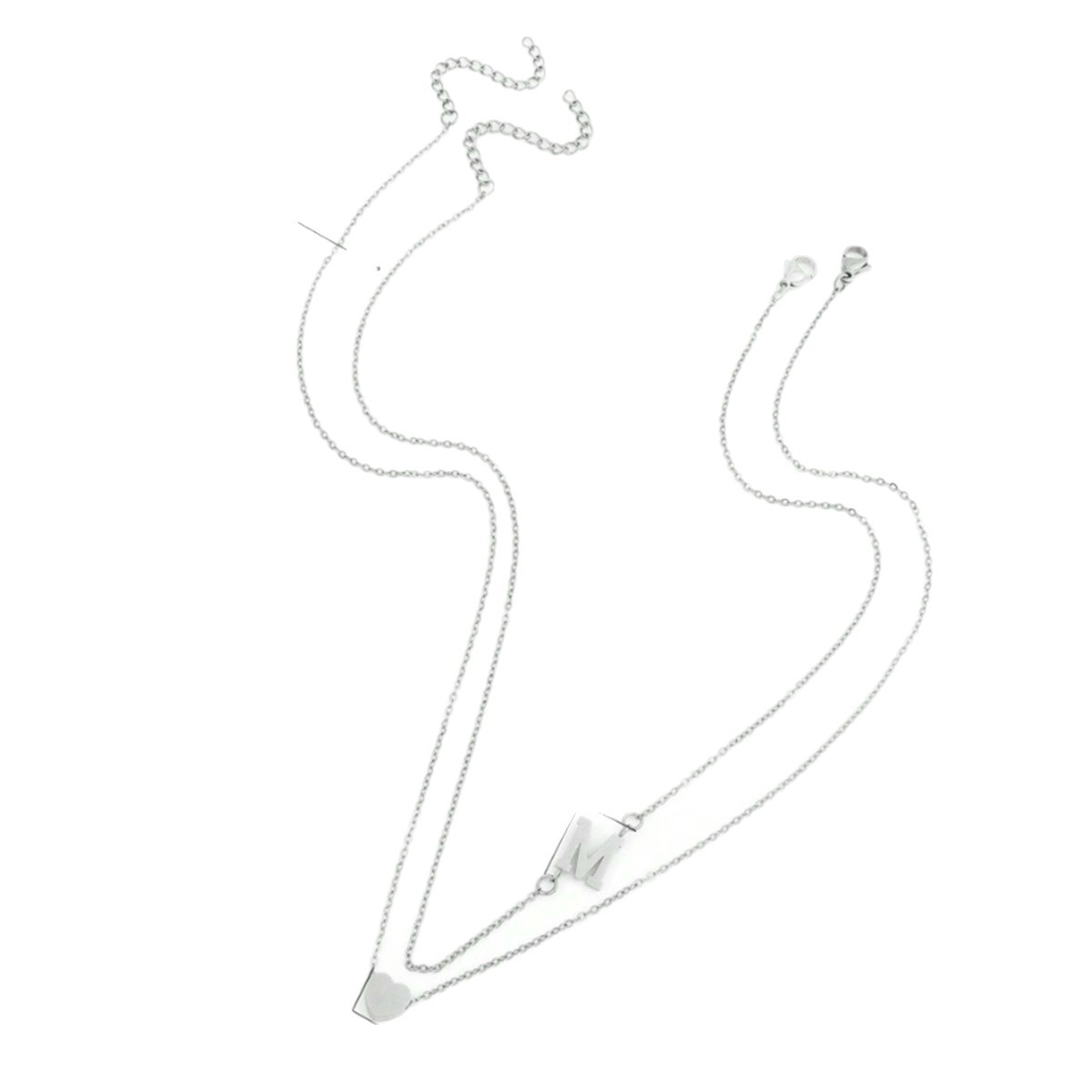 Initiale Layered Initial & Heart Necklace 3