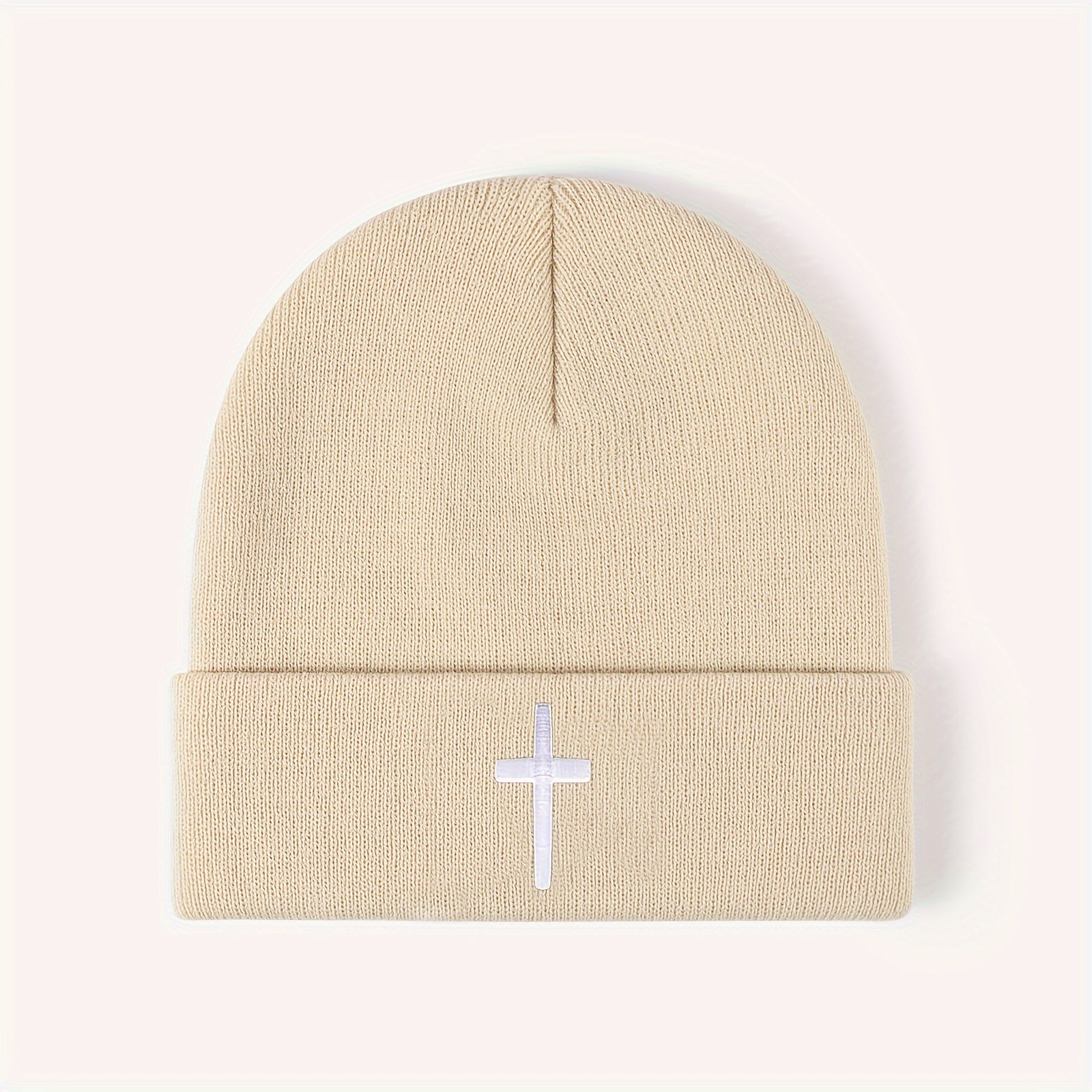 Embroidered Cross Beige