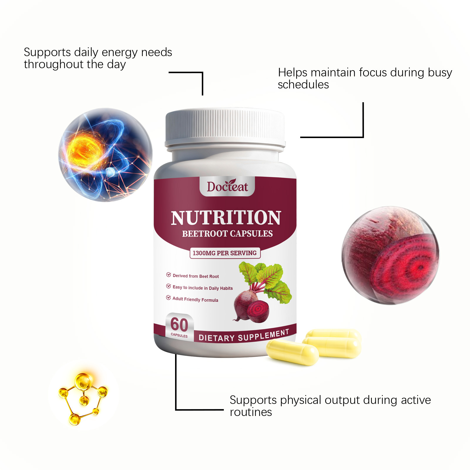 Beet Energy Support Capsules