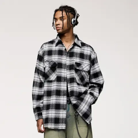 American Plaid Workwear Shirt Coat
