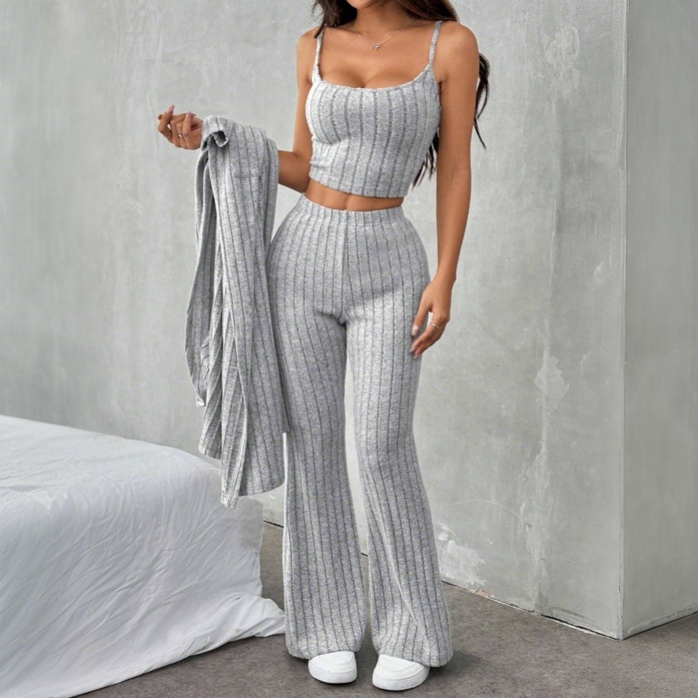 Stylish Casual Home Knitted Three-Piece Set — foto 3