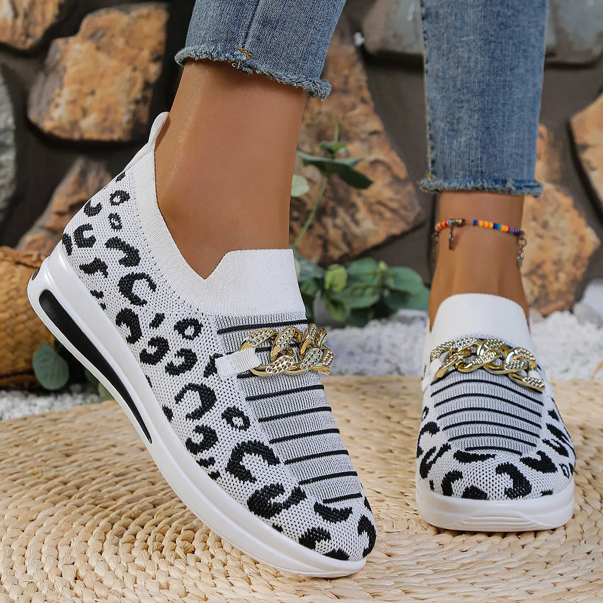 Flat Slip-on Loafers Large-size Casual Breathable Sneakers