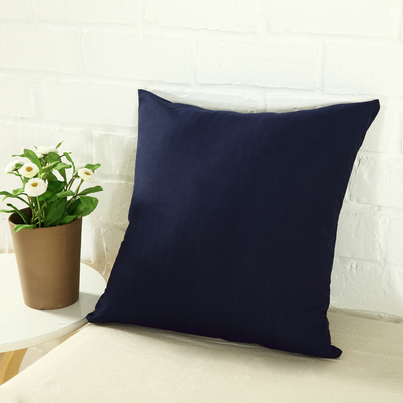 Dark Blue Pillow Cover