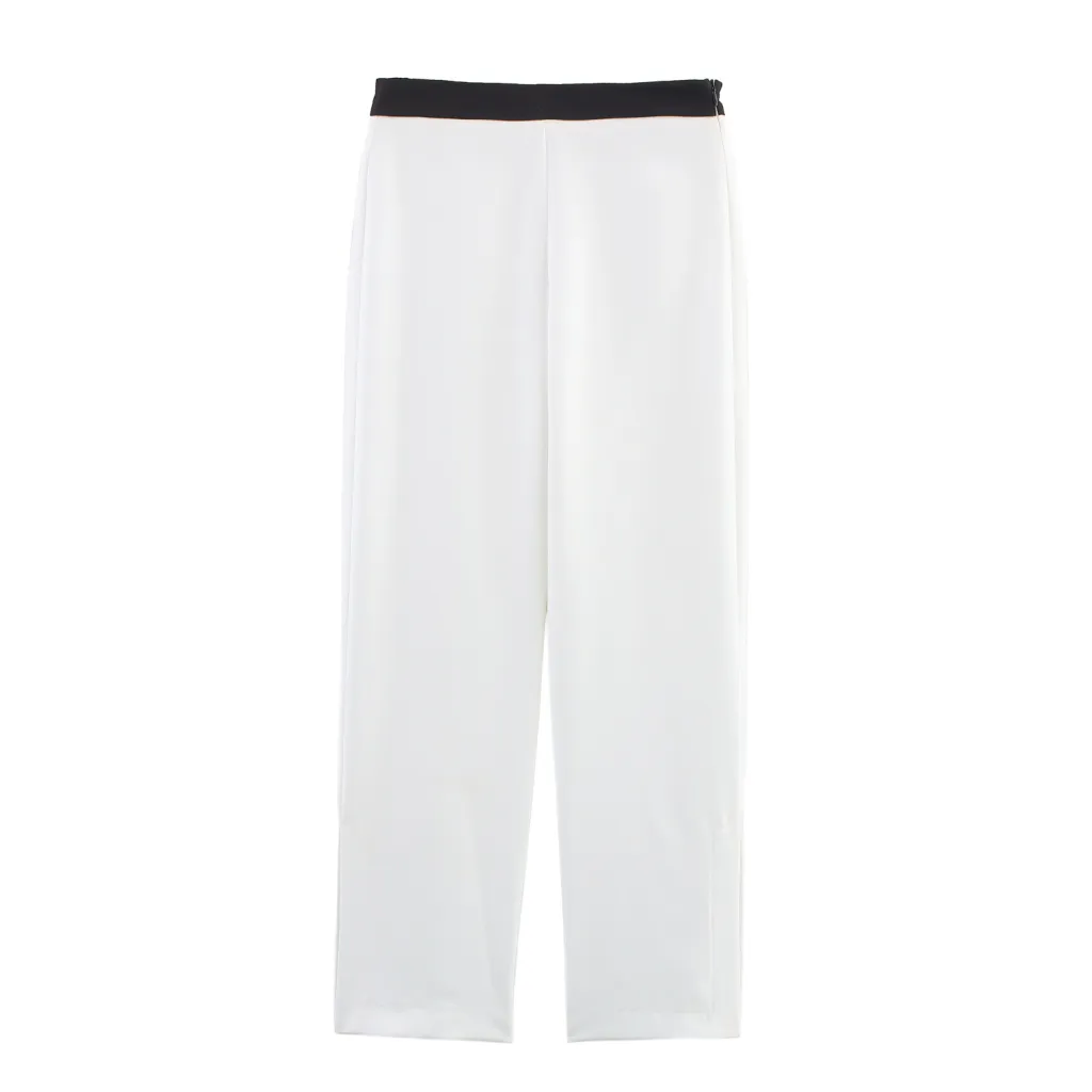 Summer Stitching Corset Top Stitching Waist Pants Suit - Pants