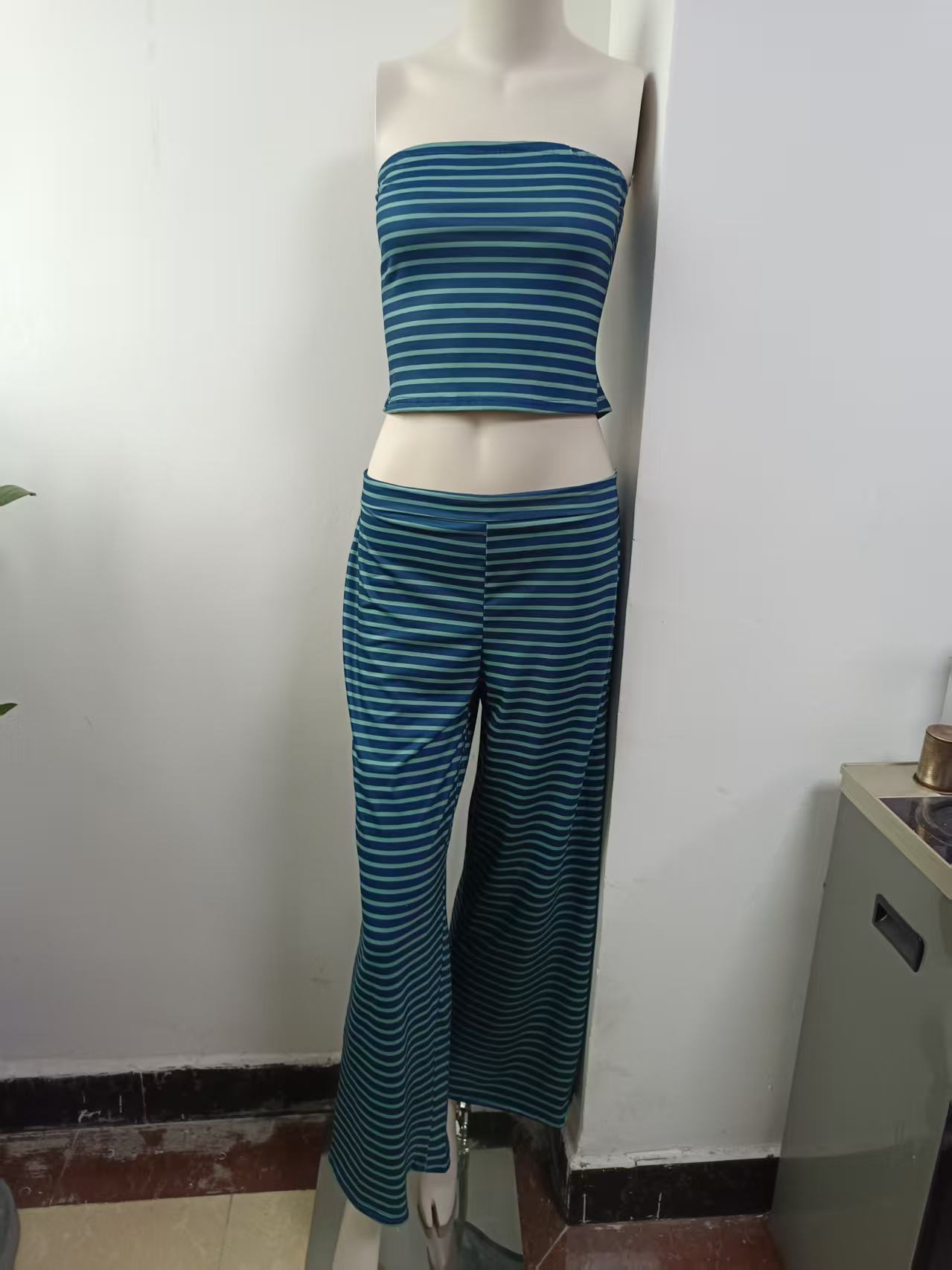 Women's Striped Matching Outfit – Final Campaign Shot
