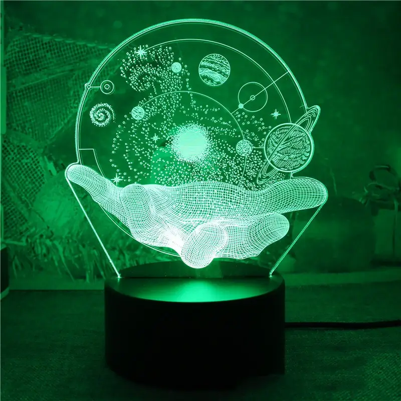 Creative Universe USB Touch Colorful 3D Small Night Lamp