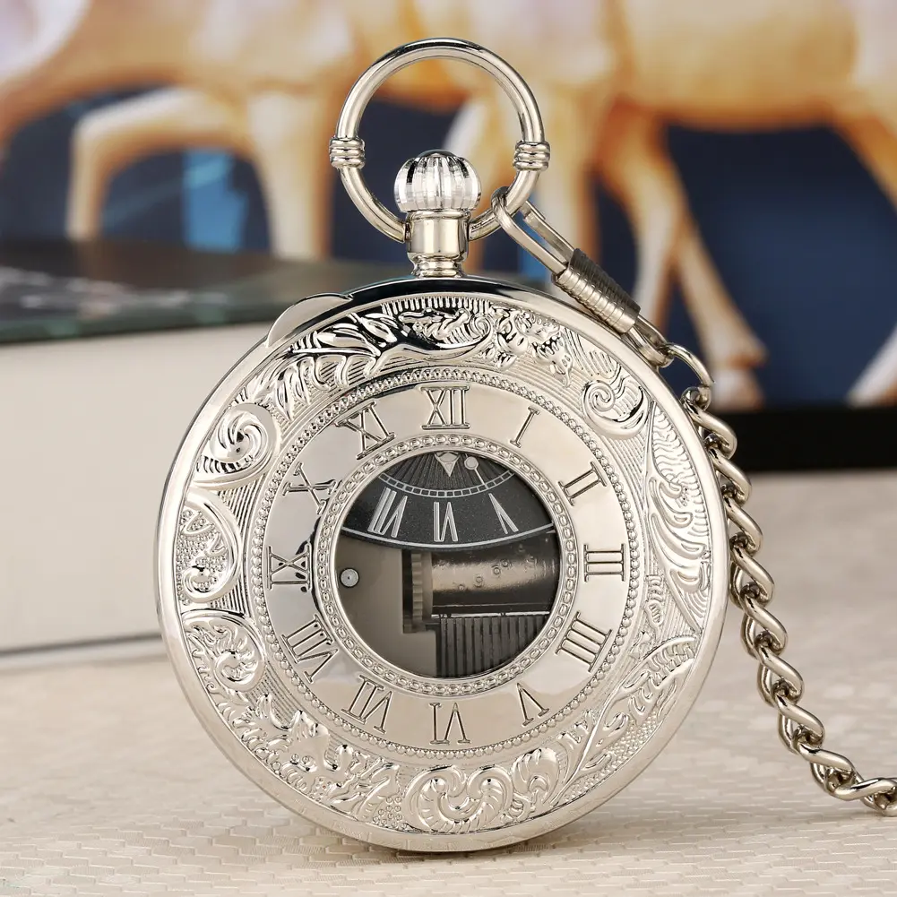 Creative Musical Pocket Watch Swan Lake Quartz