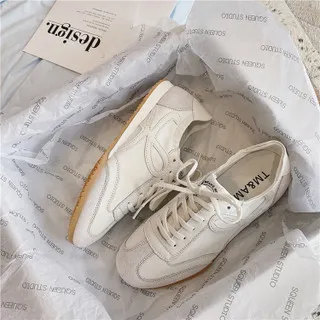 Women's Classic Sneaker Flat Shoes Beige - Shop at LoveMi