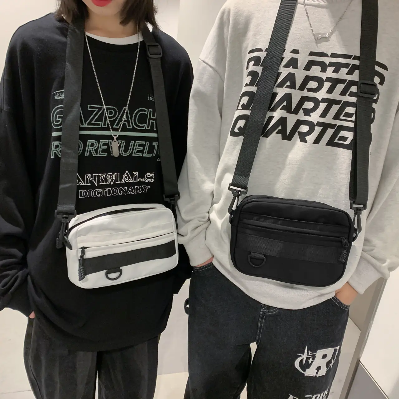 Men Fashion Brands Personality Street Polyester Messenger