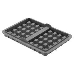 Household Portable Air Fryer Silicone Waffle Baking Pan - Grey - View 1