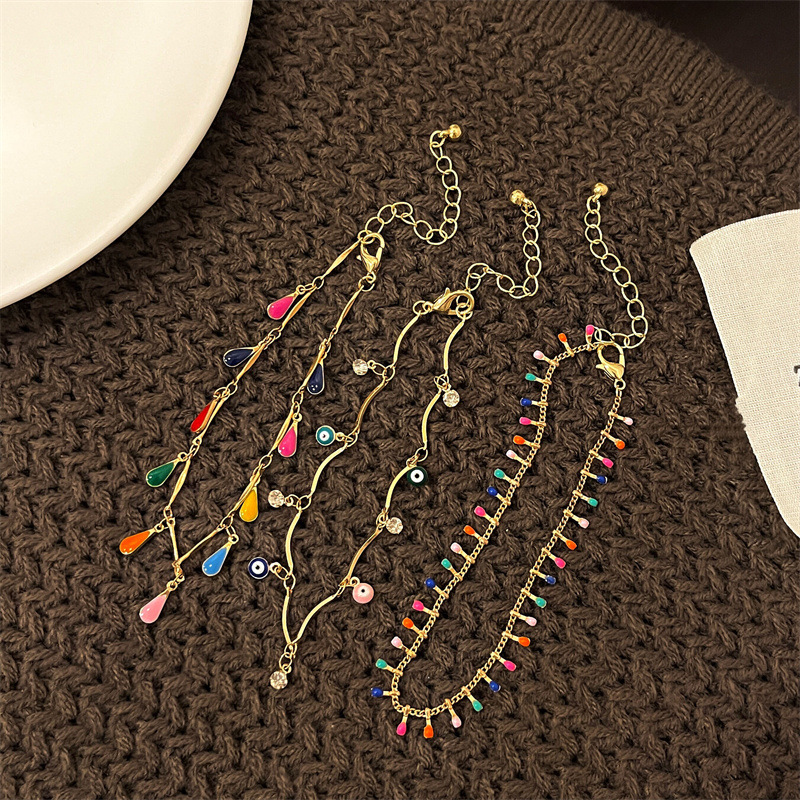 Women's Colorful Fashion Enamel Anklet Ornament