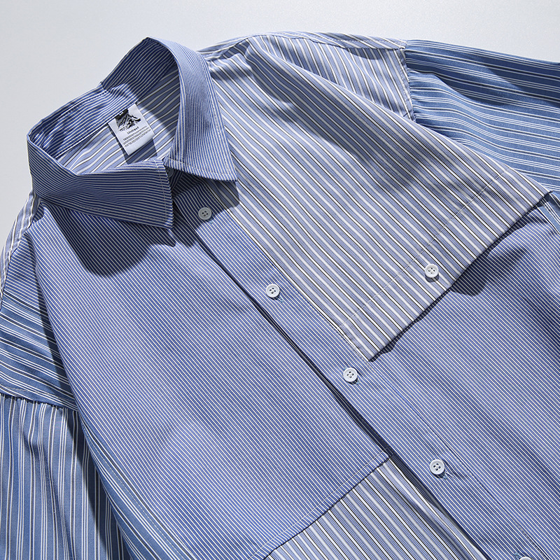 New Japanese Loose Casual Plaid Block Shirt