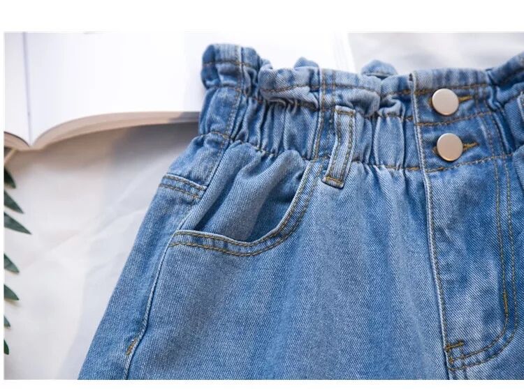 Title 7, High Waist Denim Shorts für Damen, lockerer Sch...