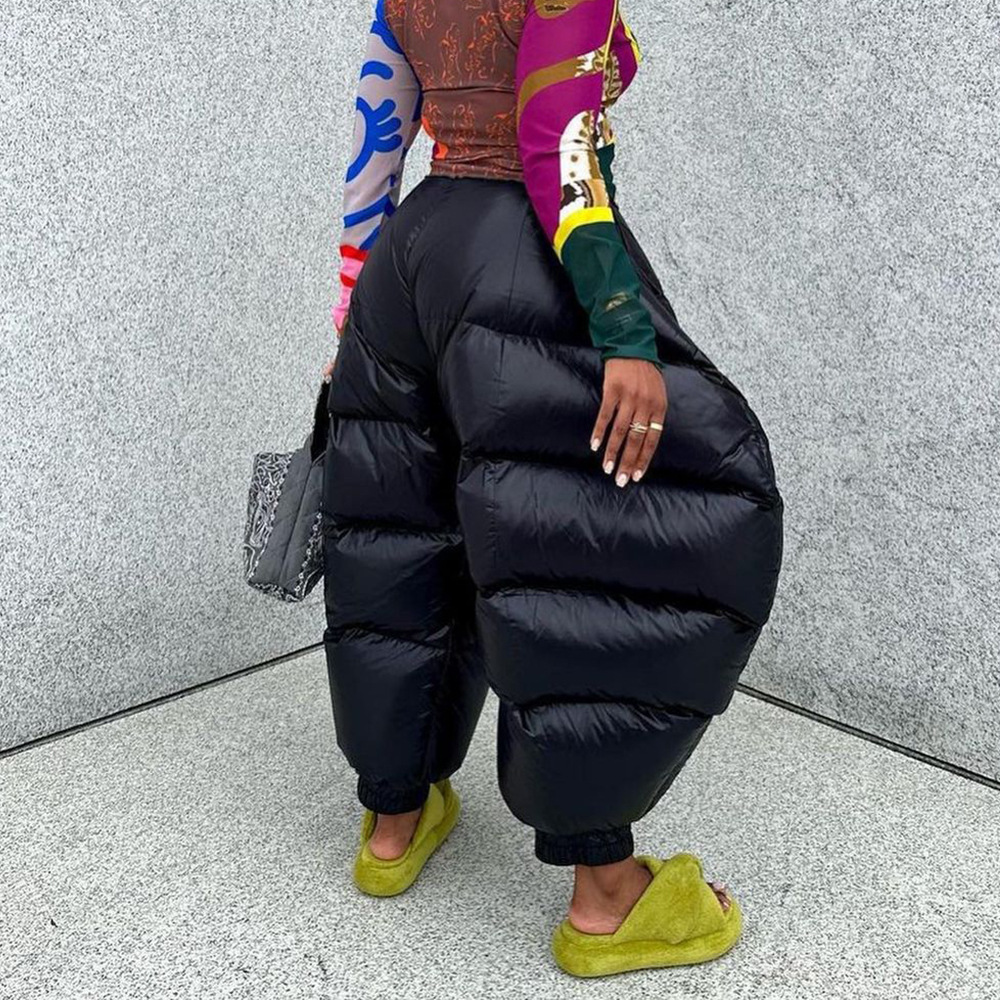 Women's Street Round Warm Leisure Cotton-padded Pants