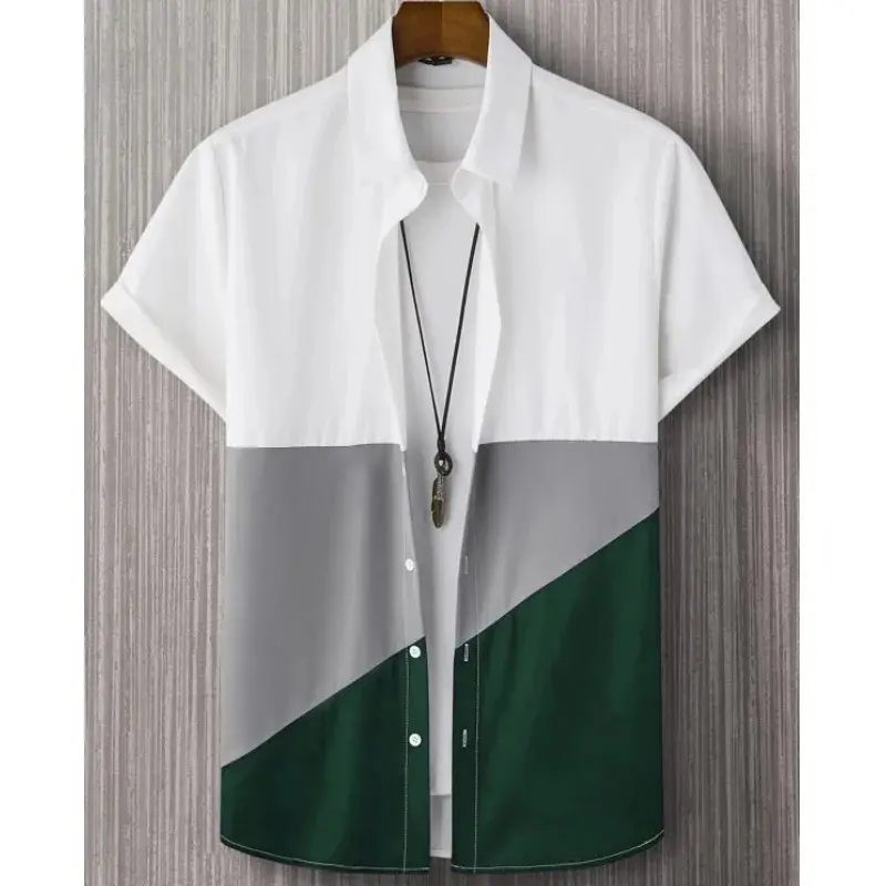 Fashion Trendy Men's Shirt Digital Printing Casual
