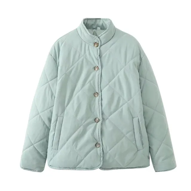 Women's Fashion Simple Loose Button Coat Green - Shop at LoveMi