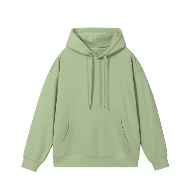 Hooded Sweatshirt Thickened Loose Group Clothing Matcha Green - Shop at LoveMi