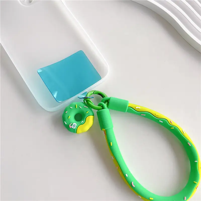 Donut Bracelet Soft Silicone Phone Case Hanging Ornament