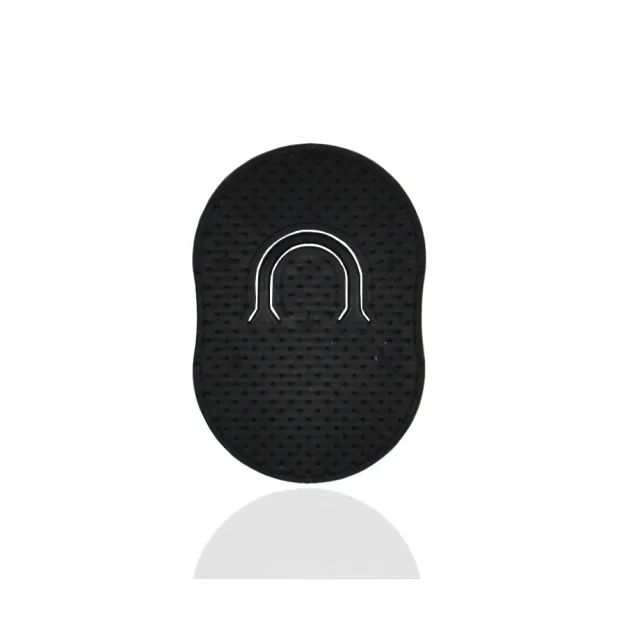 Oval Mini Shampoo Brush Portable Comb Men's Facial Brush Black - Shop at LoveMi