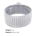 Sz57 Silver Vertical Stripes