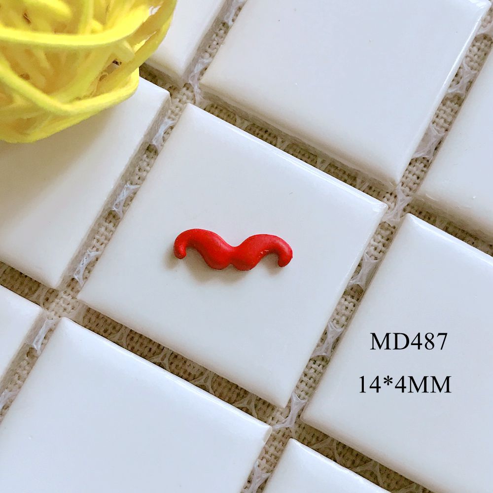 Alloy Mustache-shaped Metal Nail Jewelry