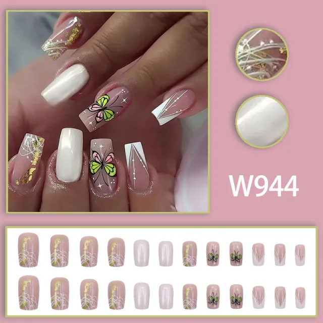 Aurora Gold Foil Nail Sticker Elegant Butterfly W944 Glue Type - Shop at LoveMi