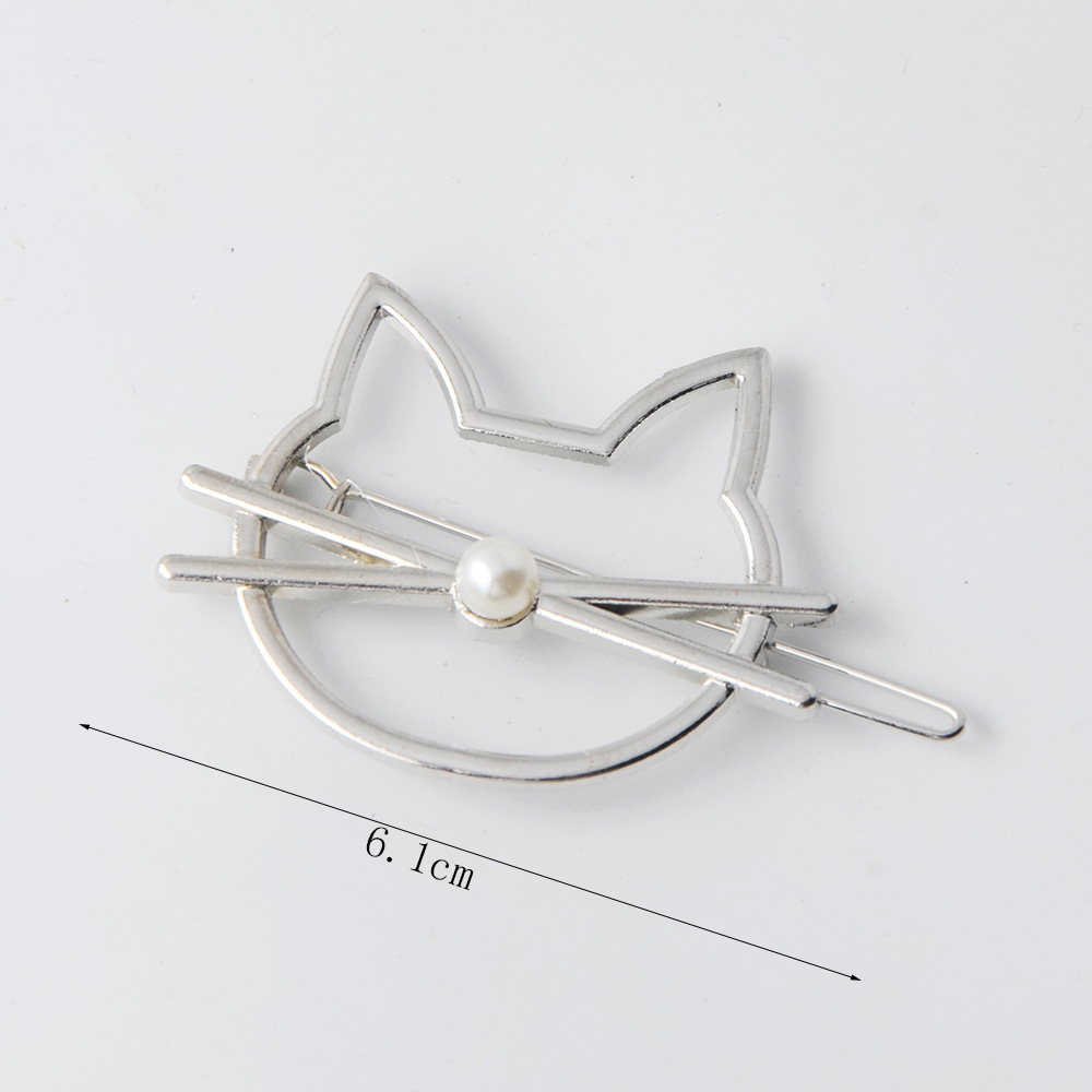 Silver Pearl Cat Head