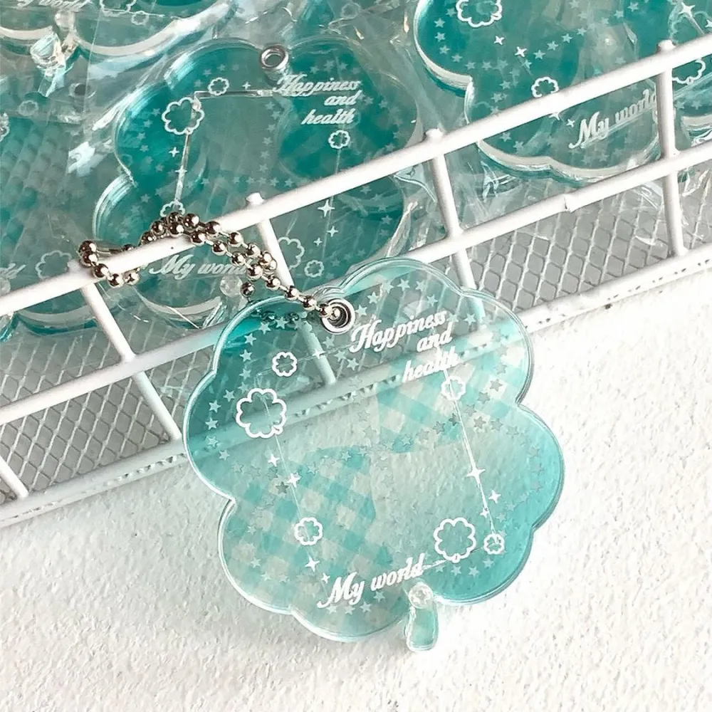 Lucky Four-Leaf Clover Pendant Bag Lanyard Phone Keychain
