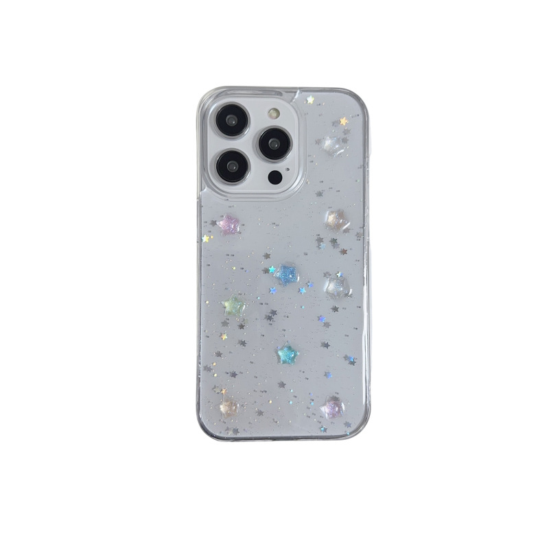 Luminous Stars Simple Glitter Transparent Soft Cover Phone Case - Image 4