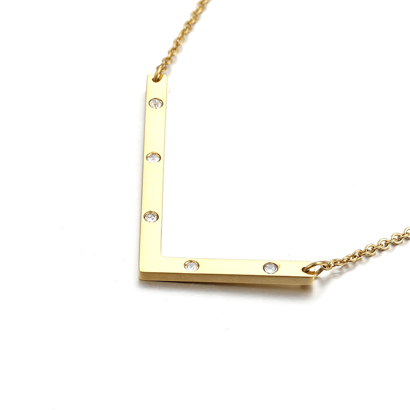 Gold-Tone Letter Necklace, picture 3 of 12