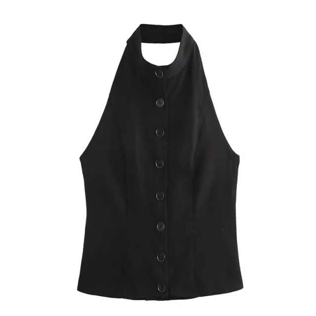 Halter Vest Slit Design Short Skirt Top S - Shop at LoveMi