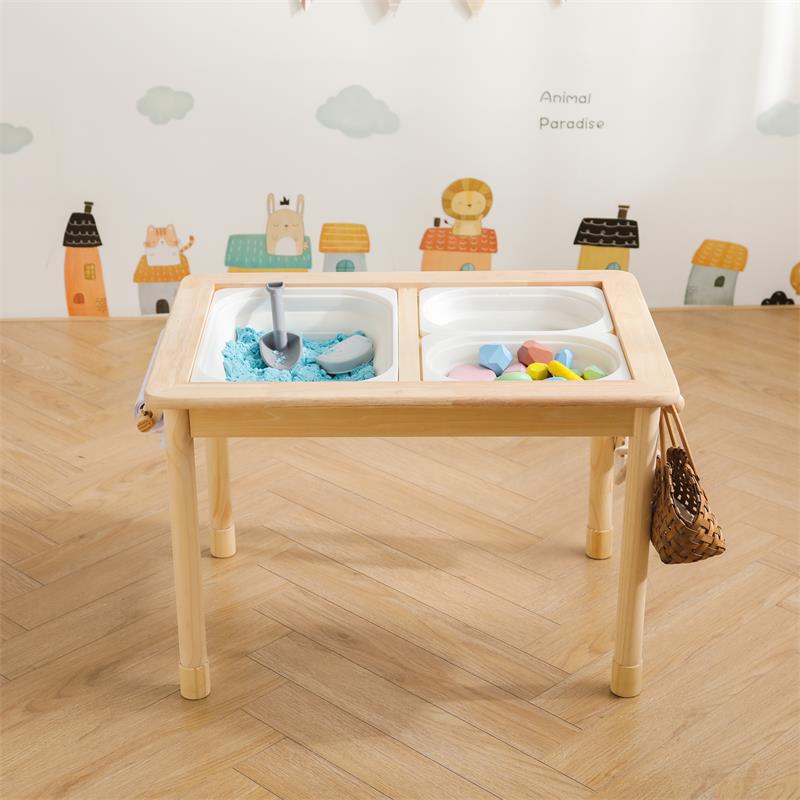 Solid Wood Childrens Play Table For Sensory Training
