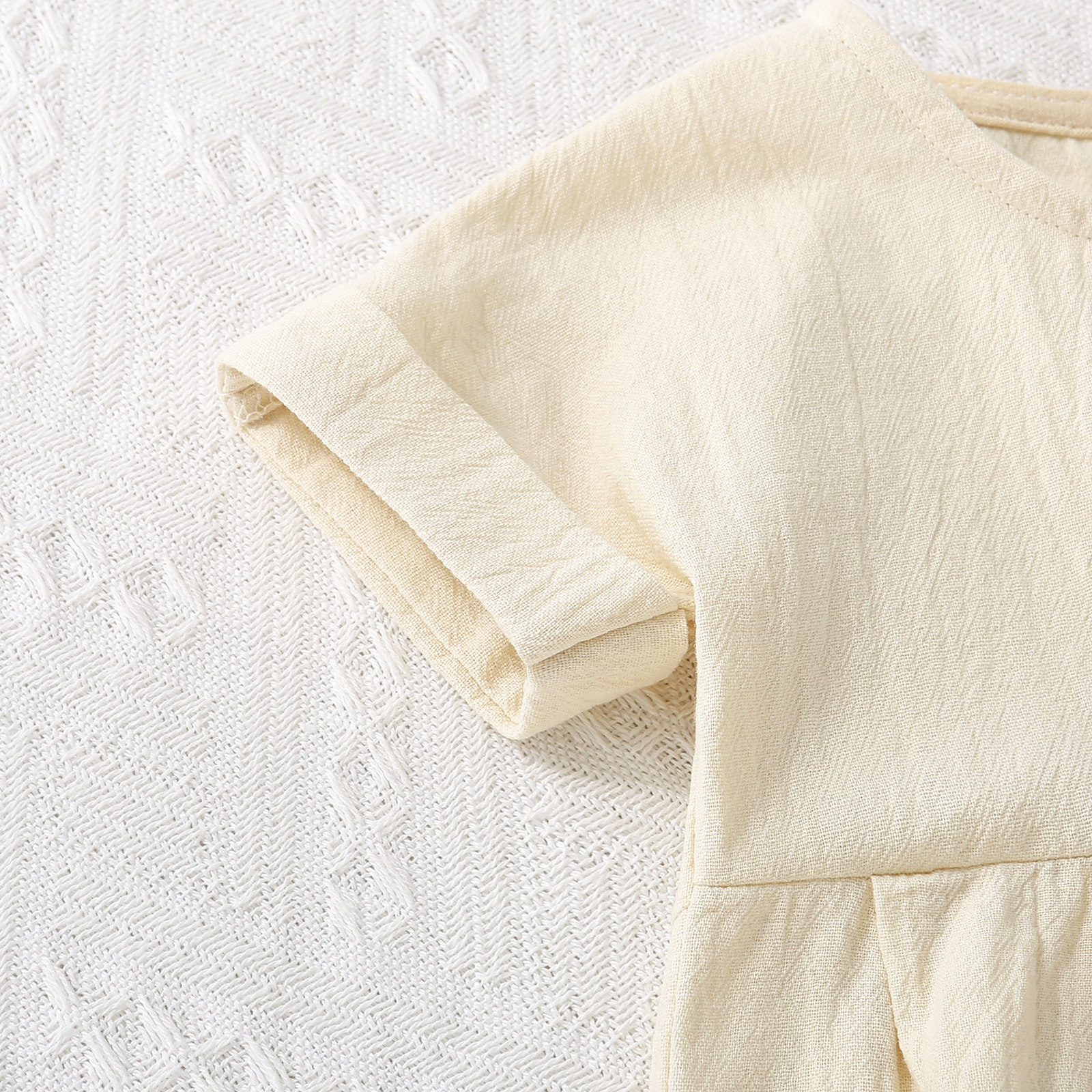 Children's Rainbow Embroidered Short Sleeve Rompers