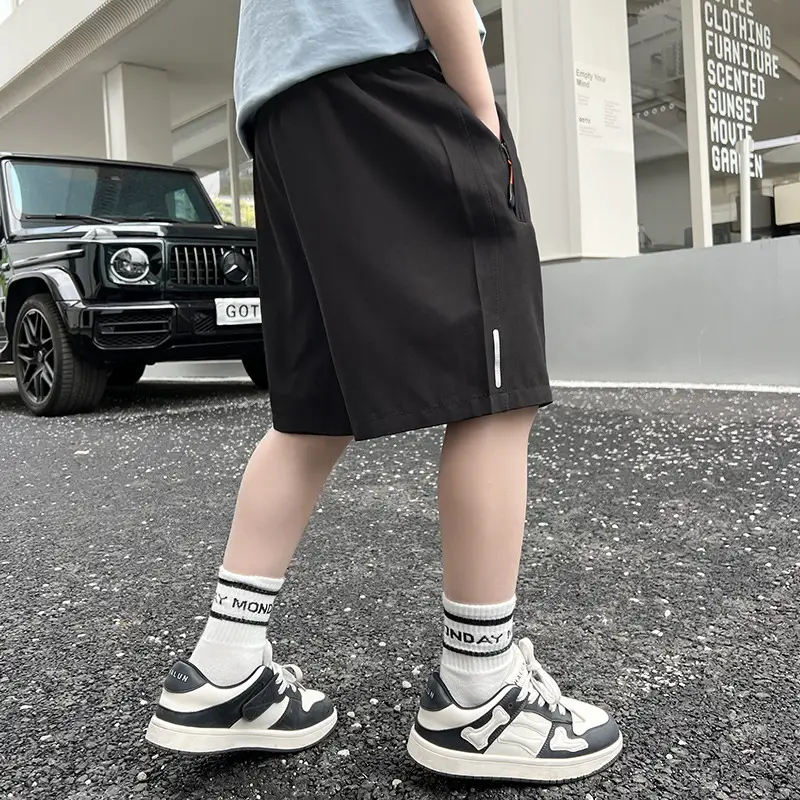 Boys Ice-silk Thin Fifth-length Shorts
