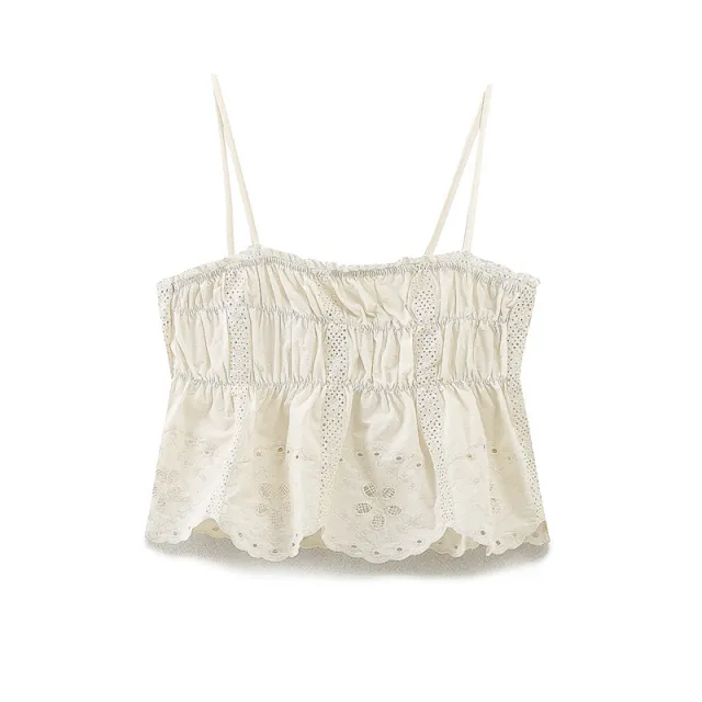 Embroidered Strap Top And Shorts Red - Shop at LoveMi