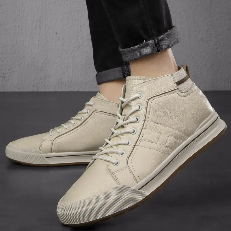 Mens Invisible Mid-top Height-increasing Shoes Breathable