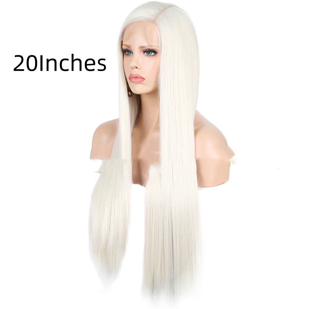 Chemical Fiber Front Lace Wig Head Cover Natural Hairline 20 Inches - Shop at LoveMi