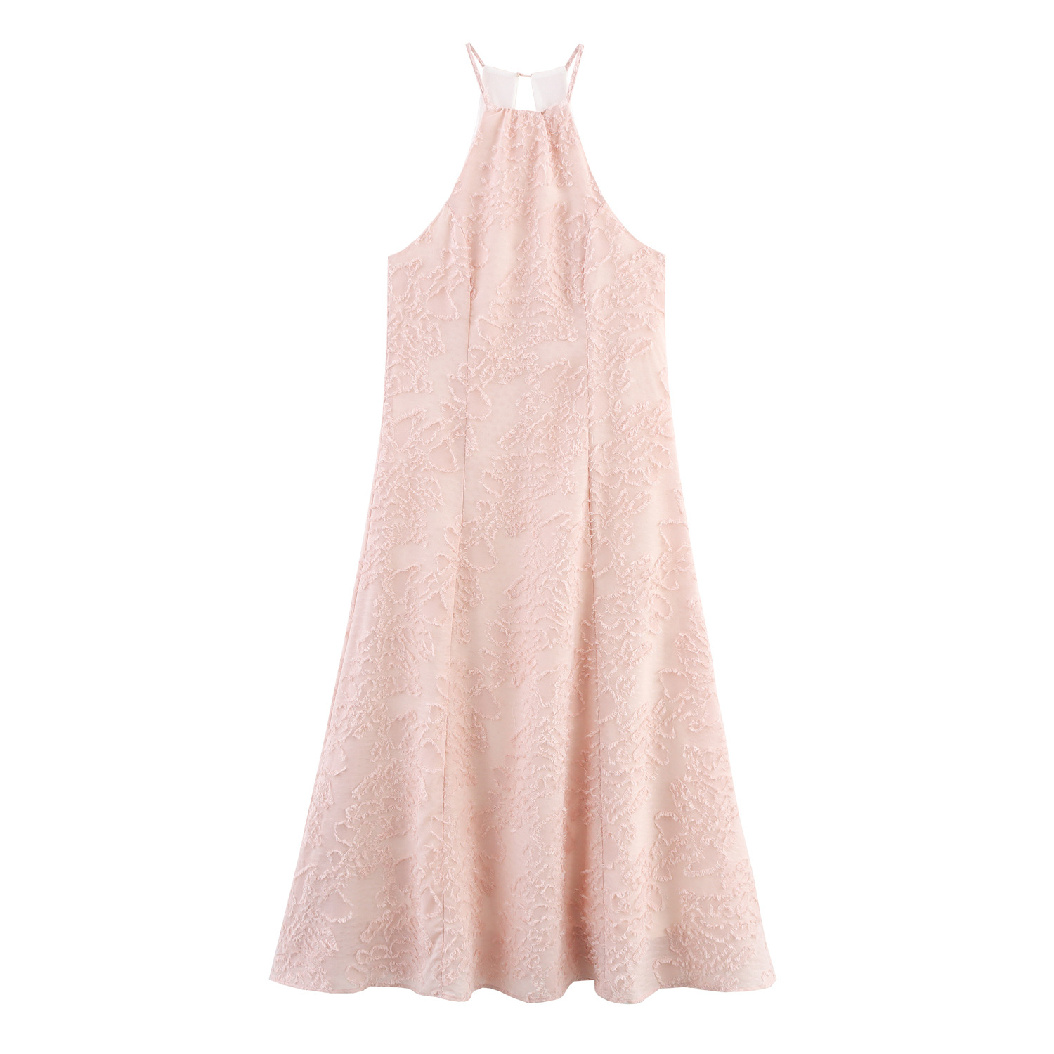 Texture Hanging Collar Sleeveless Dress - Shop at LoveMi