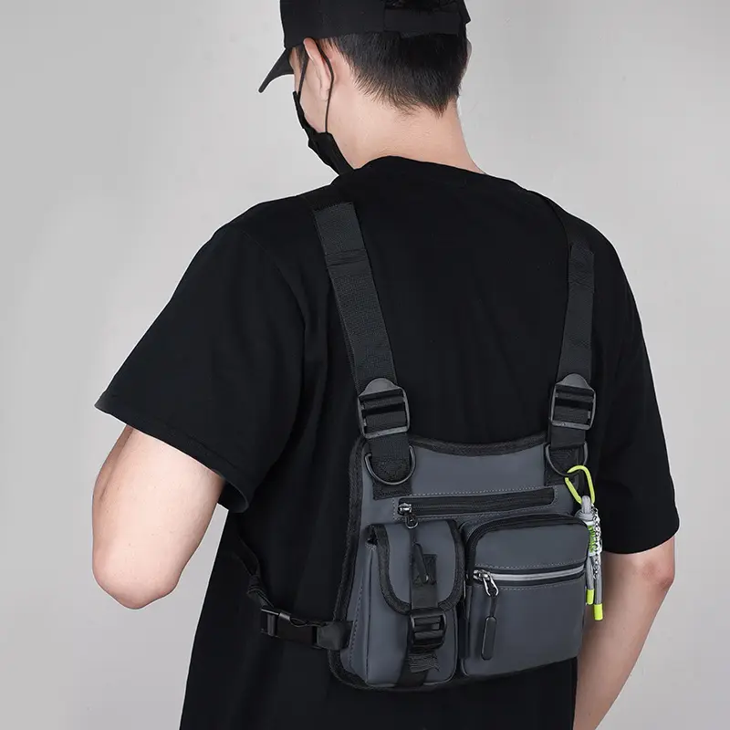 Workwear Functional Vest Chest Bag Reflective