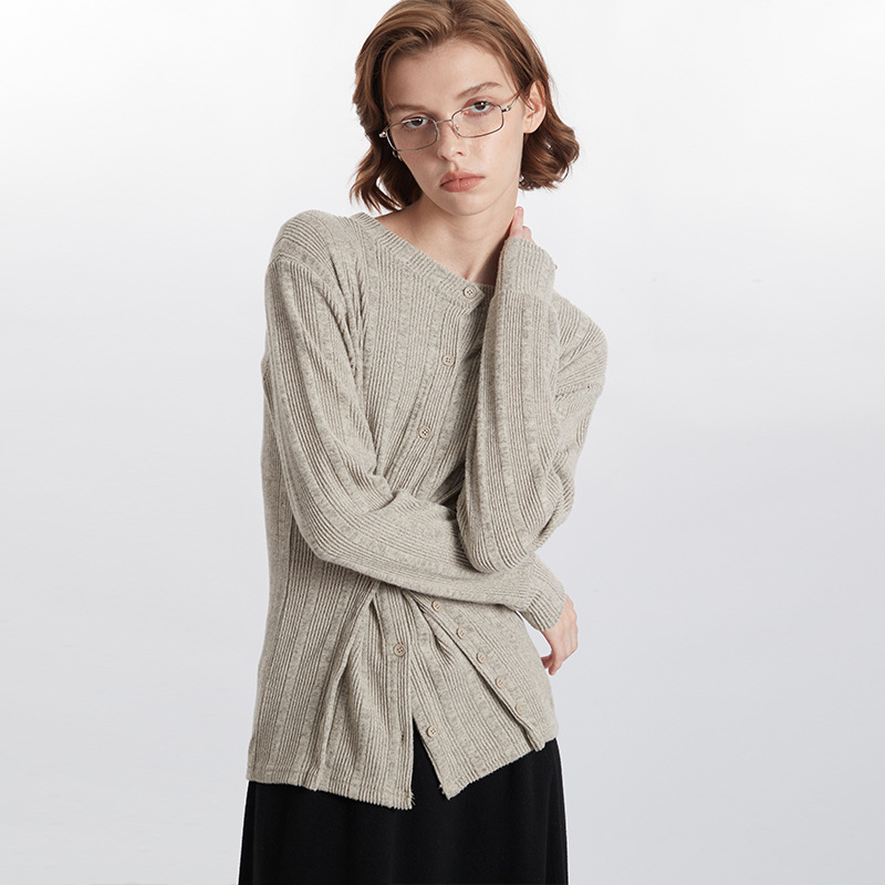 American Fashion Button Pleated Design Hot Girl Style Top